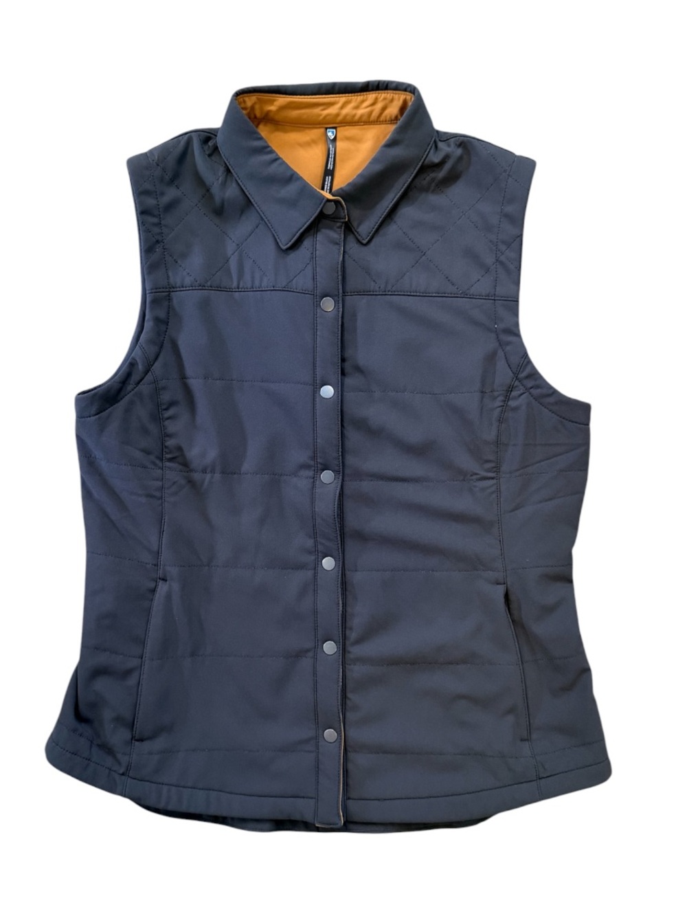 Like New Kuhl Quilted Black Women's Snap-Front Vest